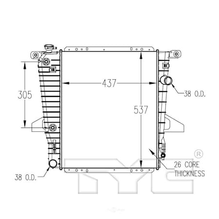 Tyc Radiator Assembly #Tyc 1722 1722